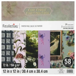 12" x 12" Fairy Forest Paper Pad by Recollections™, 58 Sheets