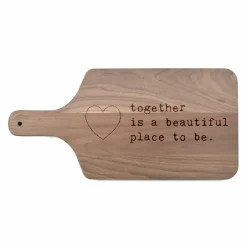 8" x 17" Favorite Place to Be Walnut Paddle Cutting Board
