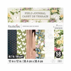 12" x 12" Field Journal Paper Pad by Recollections™, 58 Sheets