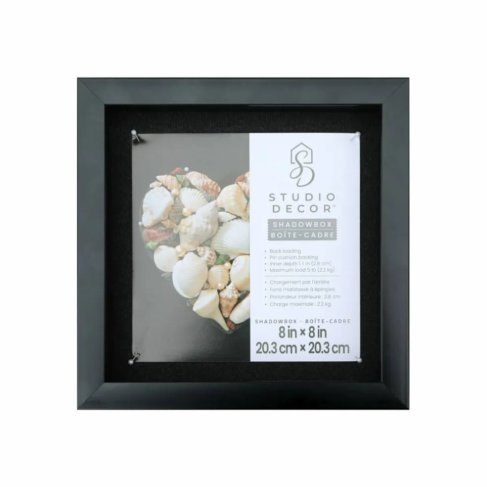 8" x 8" Flat Black Shadow Box by Studio Décor®