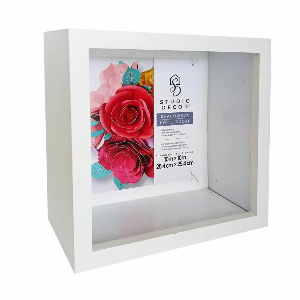 10" x 10" Flat White Deep Profile Shadow Box by Studio Décor®