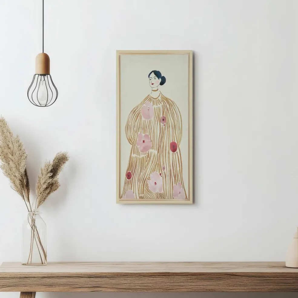 9" x 18" Floral Golden Lady Wall Décor by Ashland®