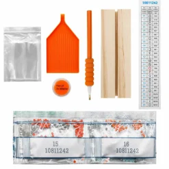 4" x 6" Floral Skeleton Acrylic Surface Diamond Art Kit with Wood Stand by Make Market®