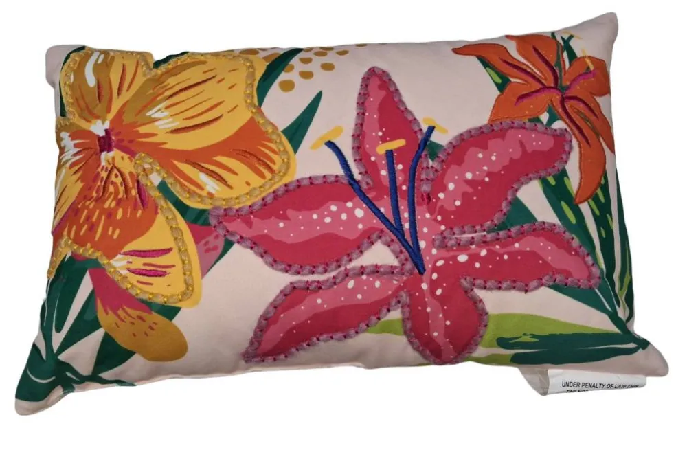 19" x 12" Flower Lumbar Pillow by Ashland®