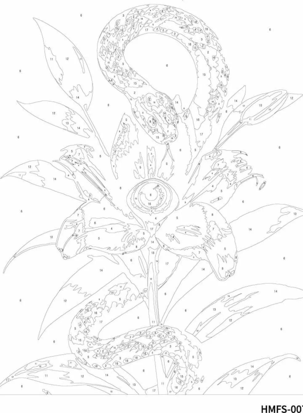 11" x 14" Flower & Snake Paint-by-Number Kit by Artist's Loft®