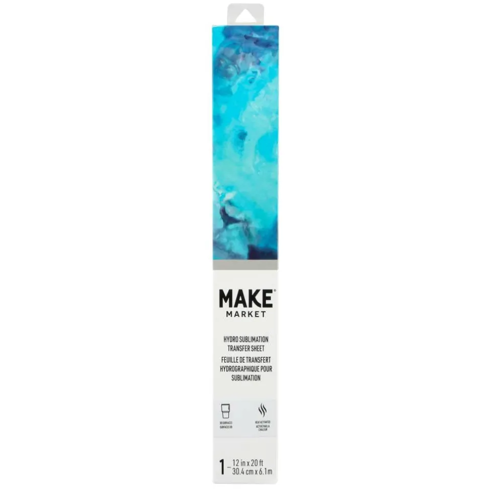 12" x 20ft. Blue Marble Hydro Sublimation Transfer Sheet by Make Market®