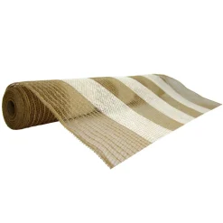 21" x 18ft. Jute Mesh Striped Ribbon by Celebrate It® Occasions™