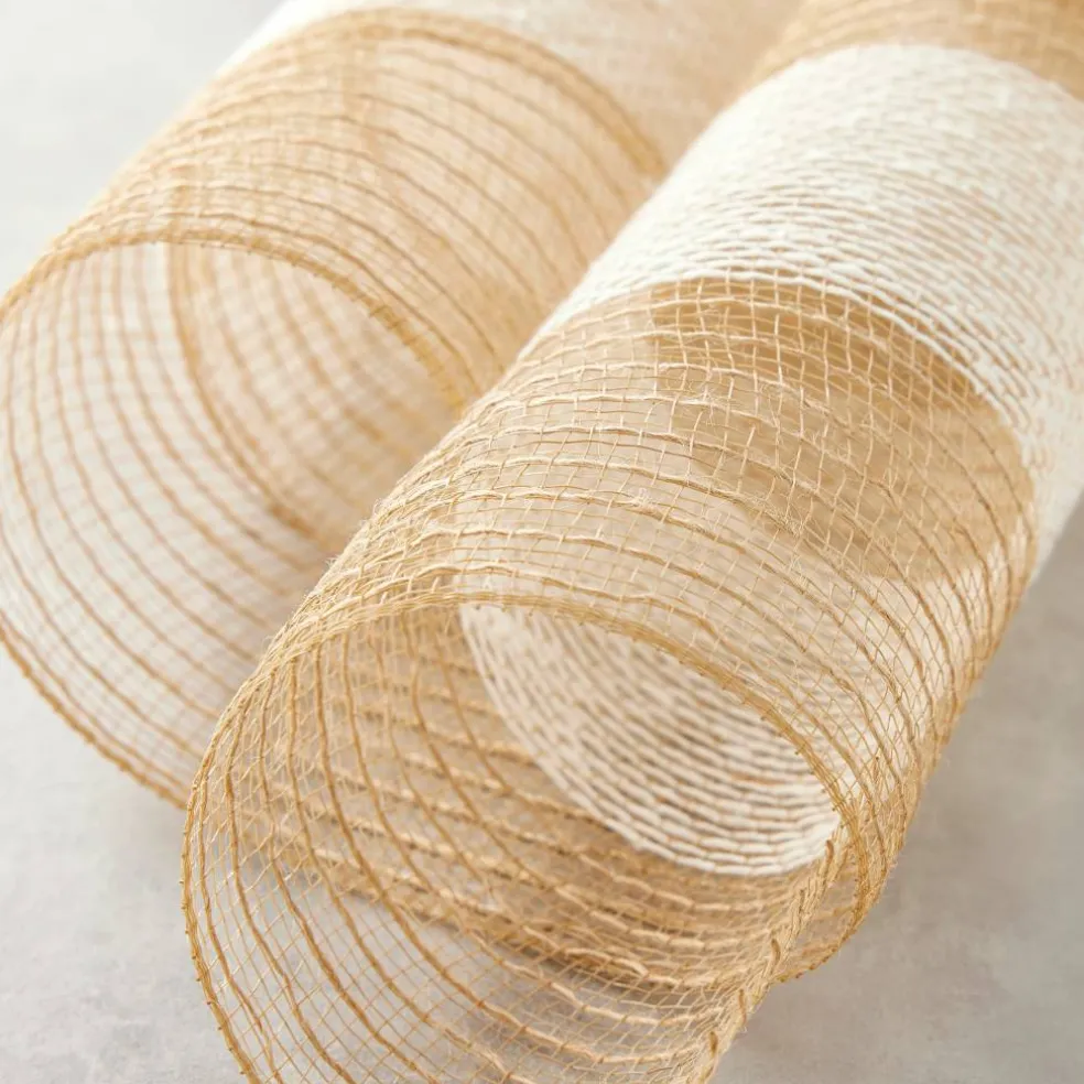 21" x 18ft. Jute Mesh Striped Ribbon by Celebrate It® Occasions™