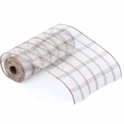 10" x 19ft. Natural & White Window Poly Burlap Mesh by Celebrate Itâ„¢