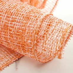 10" x 19ft. Orange & White Window Poly Burlap Mesh by Celebrate Itâ„¢