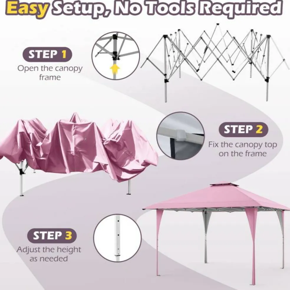 13x13 FT Outdoor Pop Up Canopy Tent with Carrying Bag