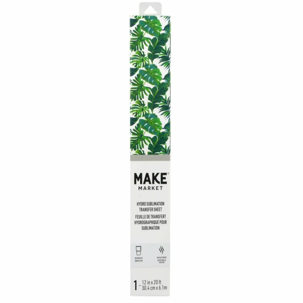 12" x 20ft. Tropical Leaves Hydro Sublimation Transfer Sheet by Make Market®