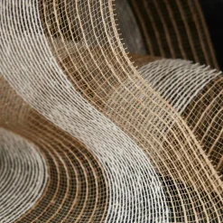 10" x 19ft. White & Natural Striped Mesh by Celebrate It™