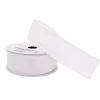 1.5" x 20ft. White Wired Faux Linen Ribbon by Celebrate It™