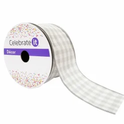 2.5" x 25ft. Wired Gingham Ribbon by Celebrate It™