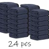80"x72" Furniture 24 Moving Blankets Protective Shipping Packing Pads Blue/Black