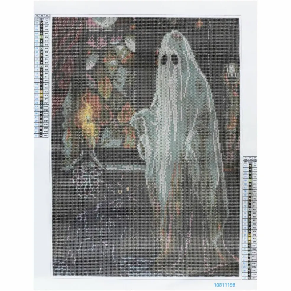 16" x 20" Ghost & Cat Diamond Art Kit by Make Market®