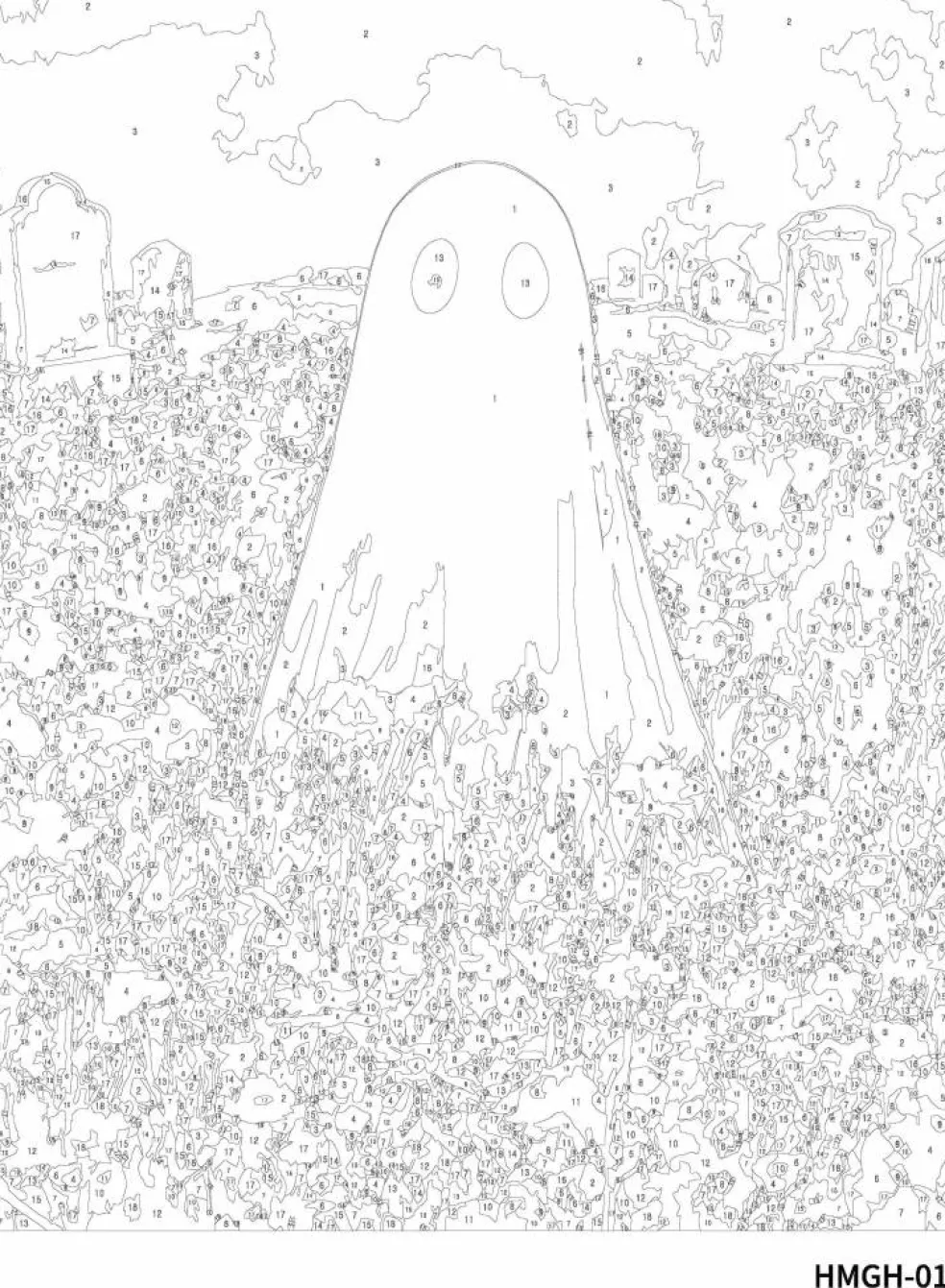 11" x 14" Ghost in a Meadow Paint-by-Number Kit by Artist's Loft®