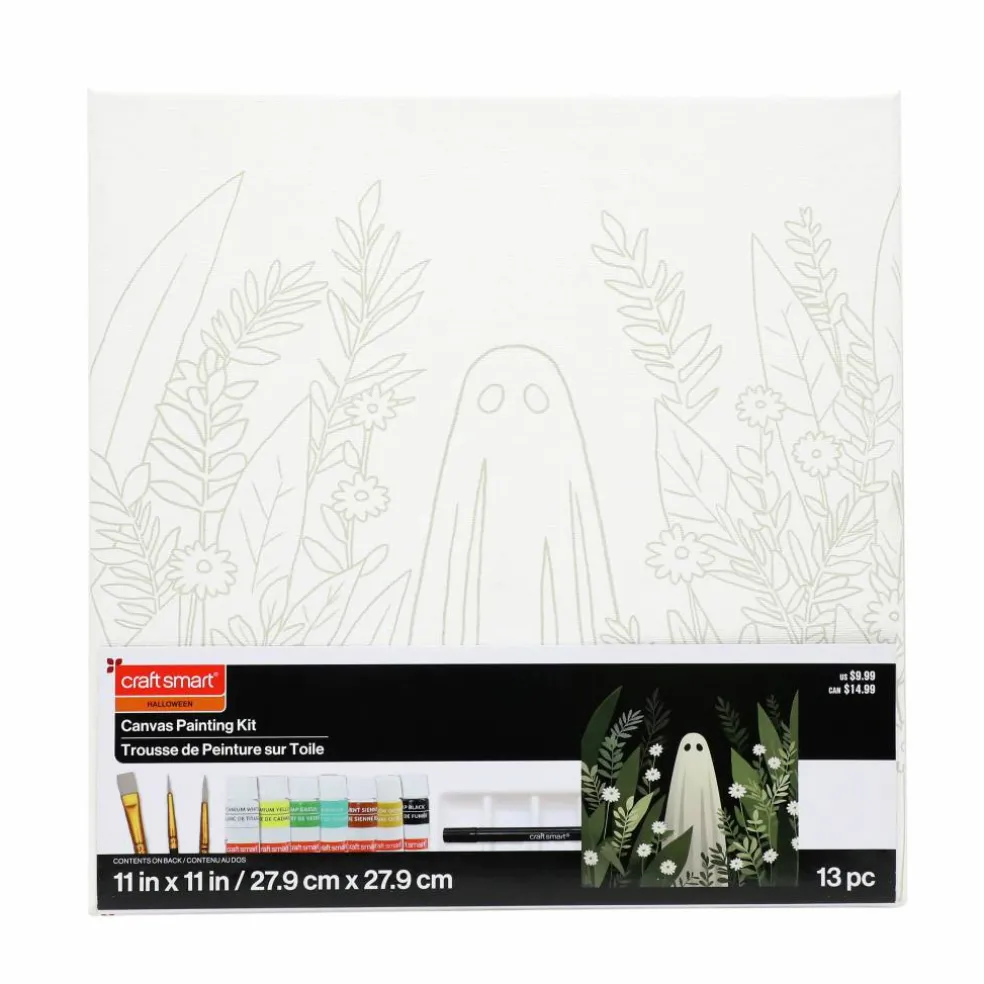 11" x 11" Ghost in Greenery Canvas Painting Kit by Craft Smart®