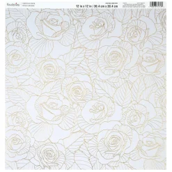 12" x 12" Gold Roses Cardstock Paper by Recollections™