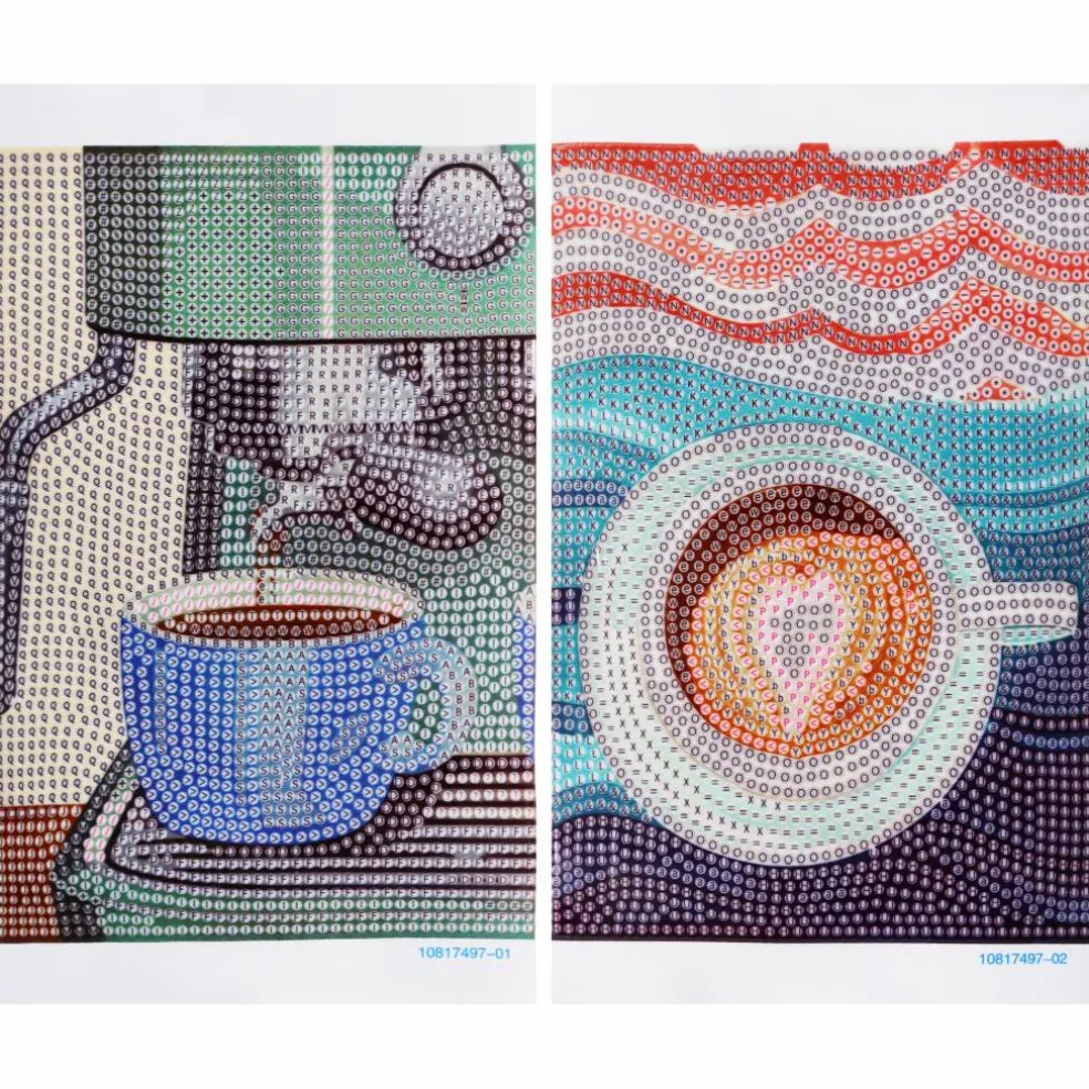 5" x 7" Gourmet Coffee Diamond Art Kit with Wooden Frames by Make Market®