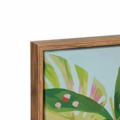 16" x 20" Green Monstera Leaf Wall Décor in Woodgrain Frame by Ashland®