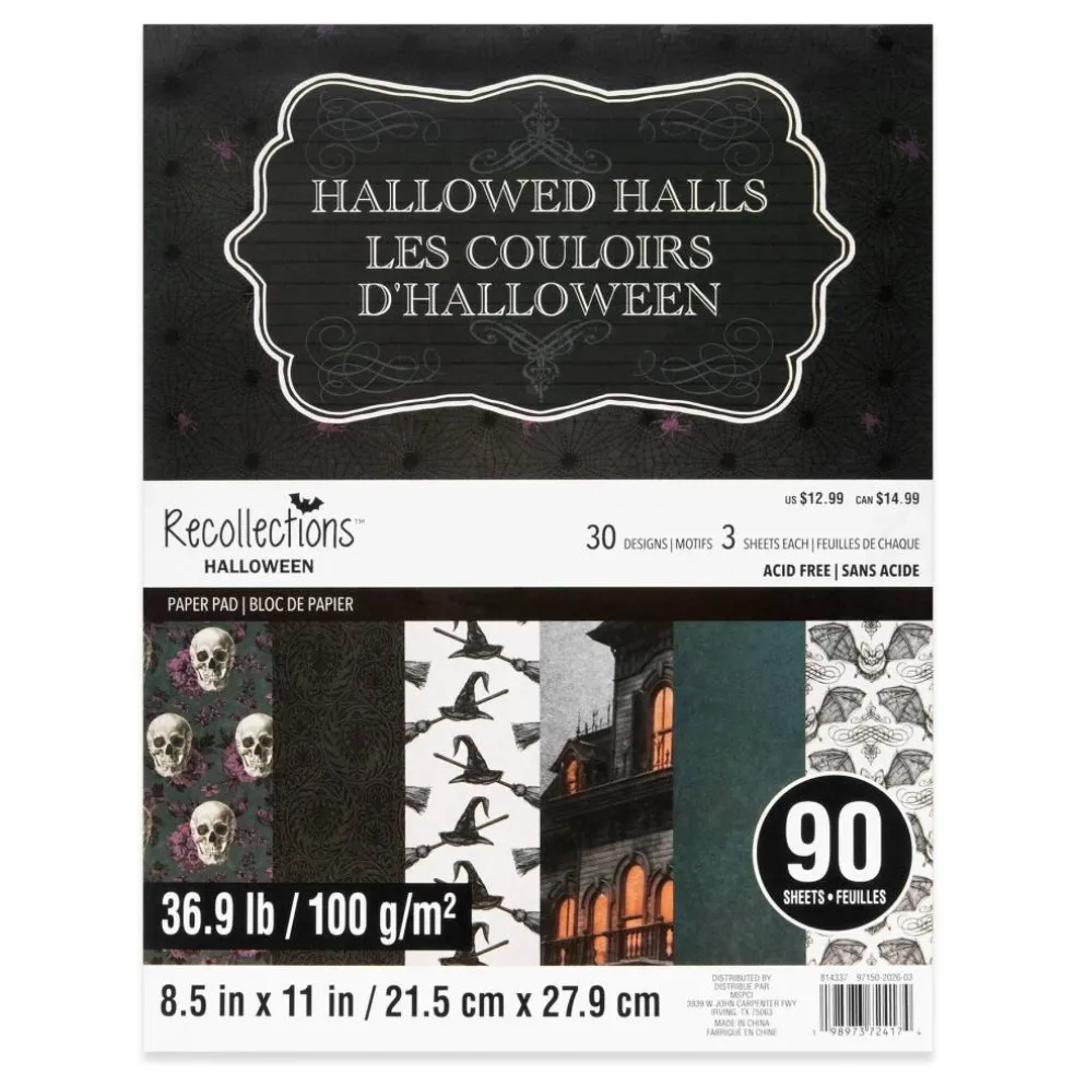 8.5" x 11" Hallowed Halls Paper Pad by Recollections™, 90 Sheets