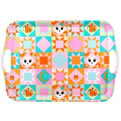 16.5" x 11.4" Halloween Quilt Melamine Platter with Handles by Celebrate It™