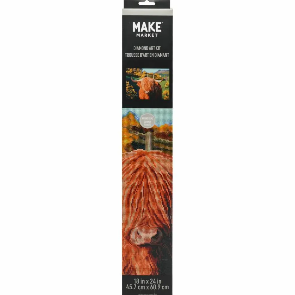 18" x 24" Highland Cow Diamond Art Kit by Make Market®
