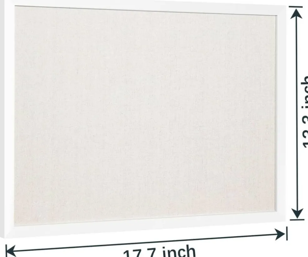 13.3"x17.7" inch Bulletin Board with Linen(White)