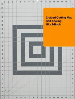 18 x 24 Inch Self-Healing Cutting Mat Double-Sided Sewing Quilting Craft Mat with Measurement Grid 30 45 60 Degree Bias Lines for Fabric Paper & DIY Projects