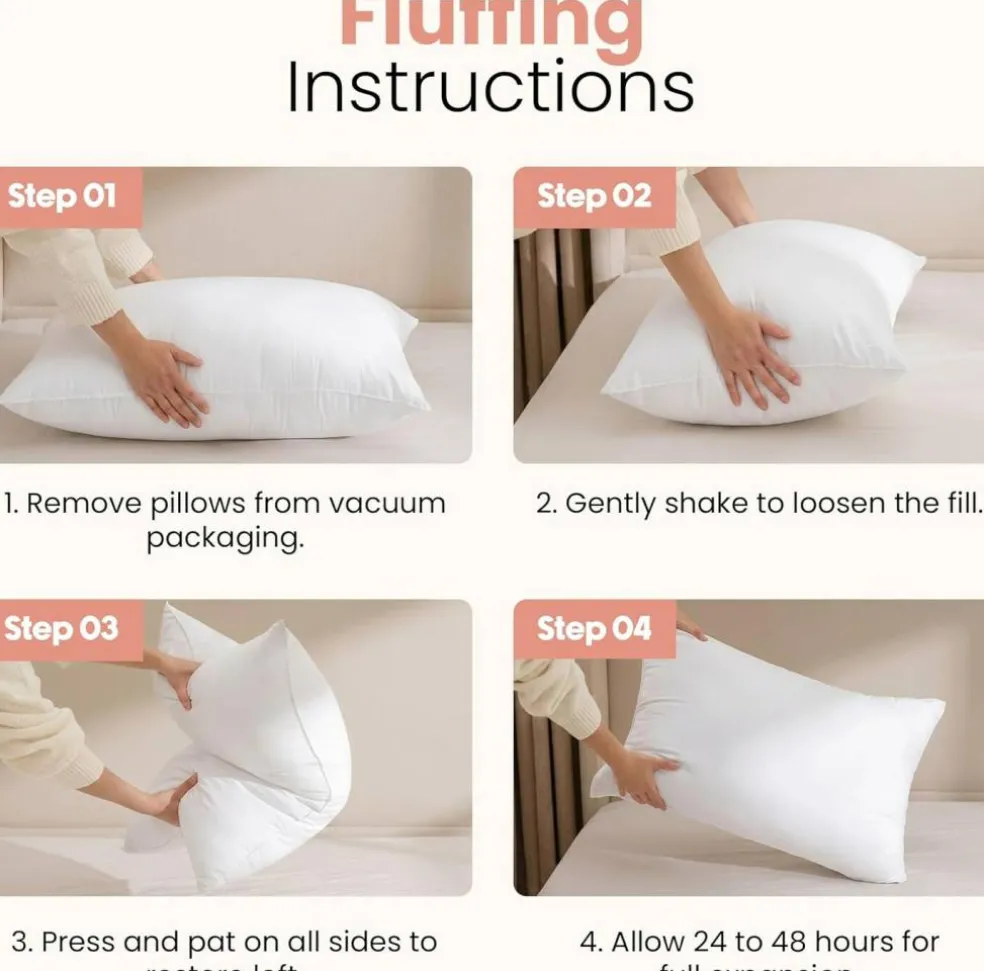 12 x 20 Inch Throw Pillow Inserts Set of 2 White Decorative Lumbar Cushion Inserts Soft Fluffy Polyester Pillow Forms for Bed Sofa Couch Home Decor