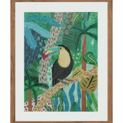 16" x 20" Jungle Vibe Toucan Wall Décor in Woodgrain Frame by Ashland®