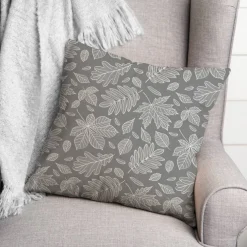18" x 18" Leaf Mixture Indoor/Outdoor Throw Pillow