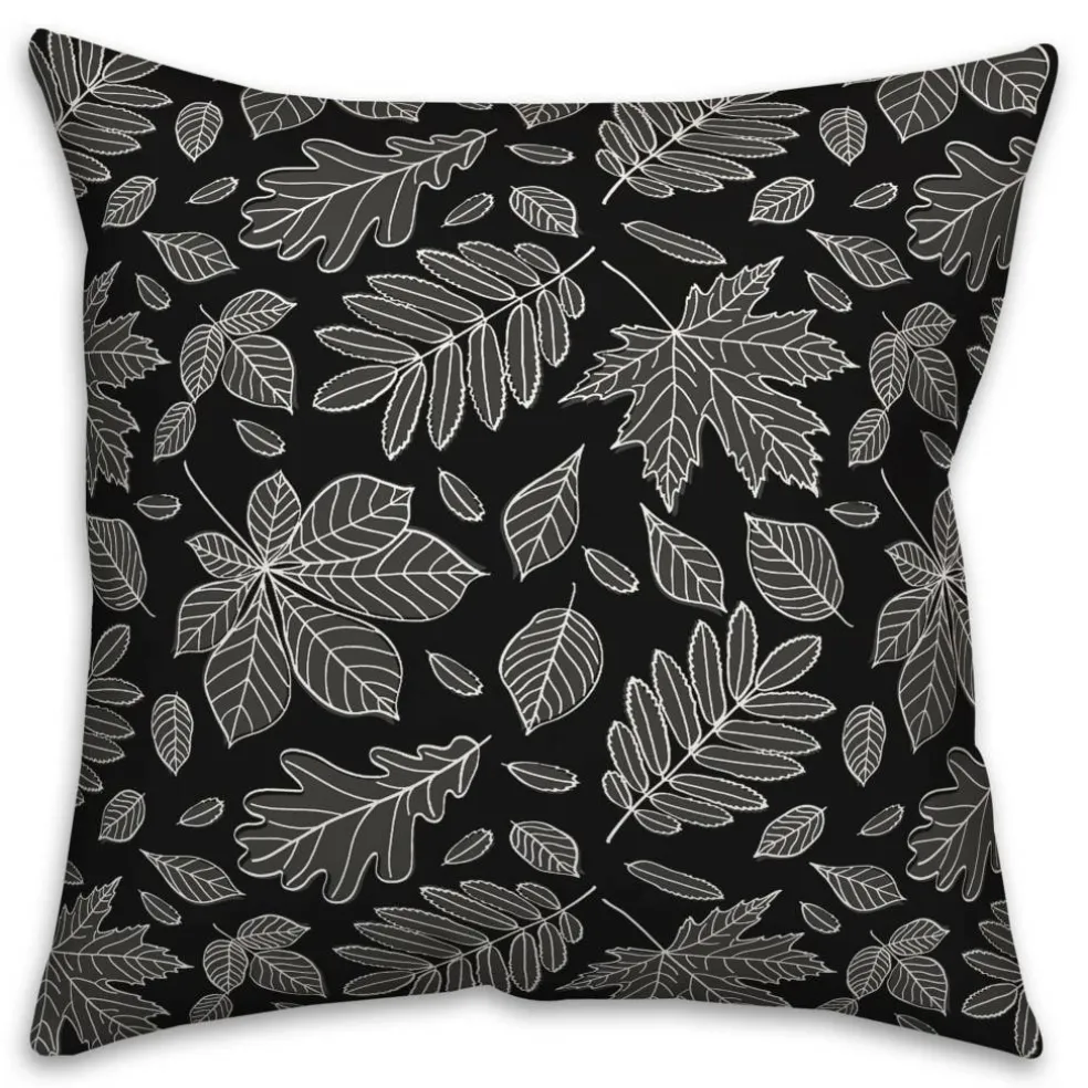 18" x 18" Leaf Mixture Indoor/Outdoor Throw Pillow