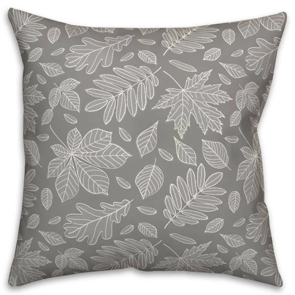 18" x 18" Leaf Mixture Indoor/Outdoor Throw Pillow