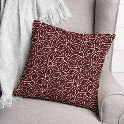 18" x 18" Leaf Swirls Indoor/Outdoor Throw Pillow
