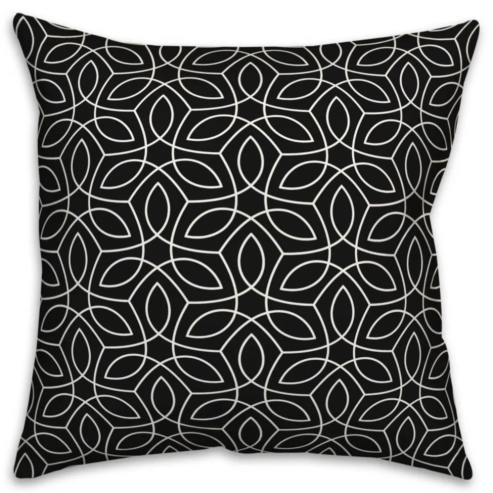 18" x 18" Leaf Swirls Indoor/Outdoor Throw Pillow