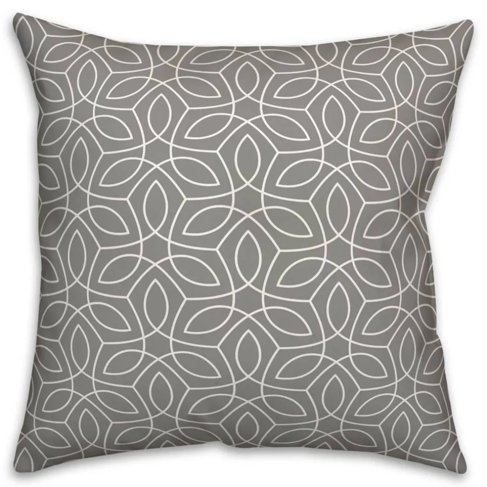 18" x 18" Leaf Swirls Indoor/Outdoor Throw Pillow