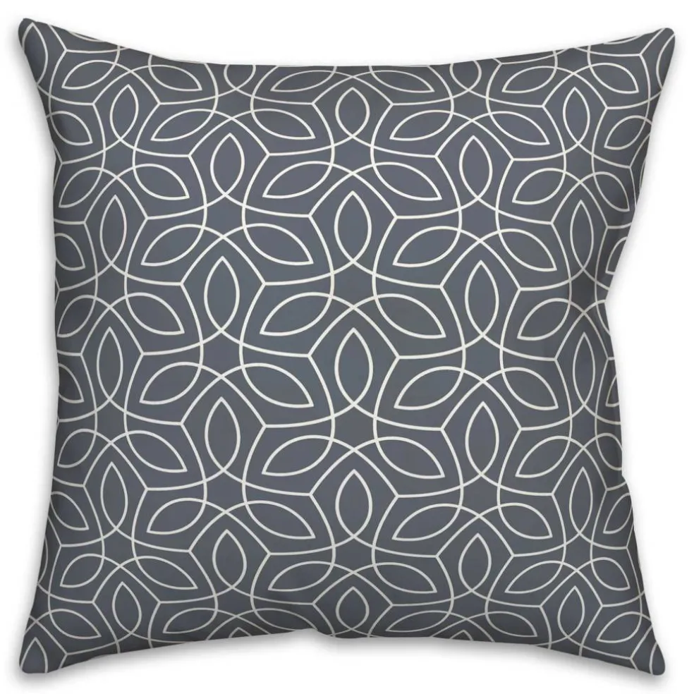 18" x 18" Leaf Swirls Indoor/Outdoor Throw Pillow