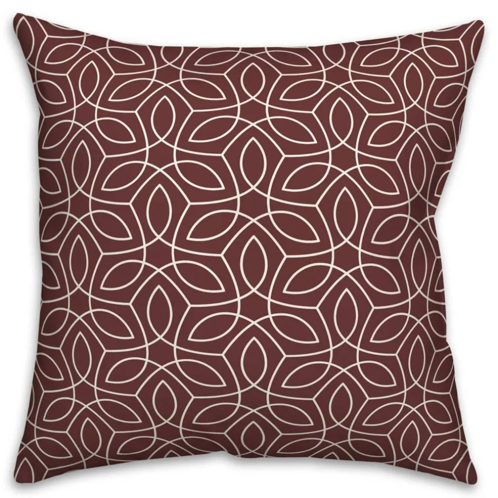 18" x 18" Leaf Swirls Indoor/Outdoor Throw Pillow