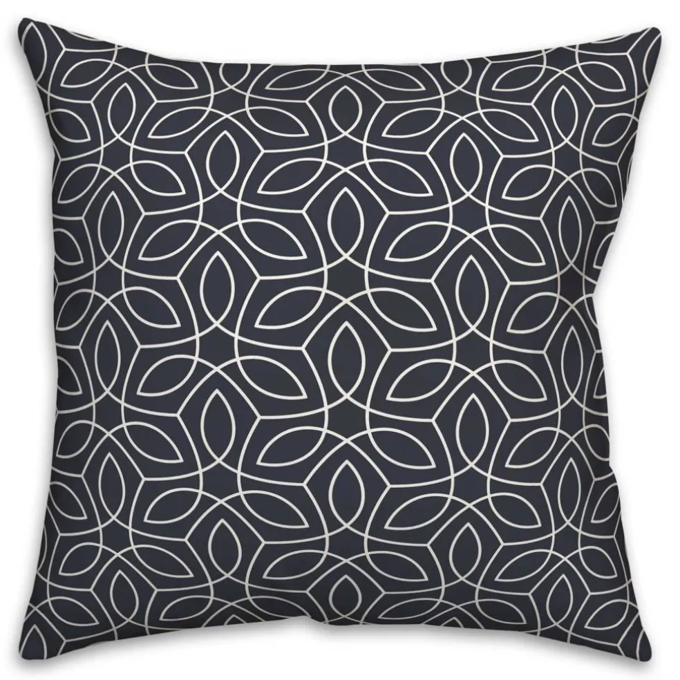 18" x 18" Leaf Swirls Indoor/Outdoor Throw Pillow