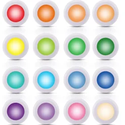 3x LED Closet Lights RGB Multicolor Wireless Puck Under Cabinet + Remote