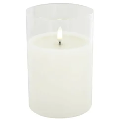 4" x 6" LED Glass Wax Flickering Candle by Ashland®