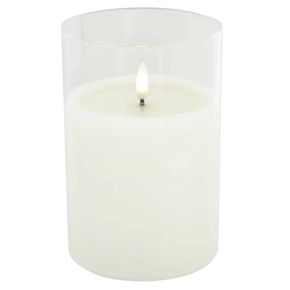 4" x 6" LED Glass Wax Flickering Candle by Ashland®