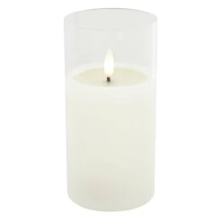 3" x 6" LED Glass Wax Flickering Candle by Ashland®