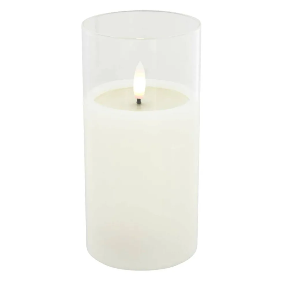 3" x 6" LED Glass Wax Flickering Candle by Ashland®