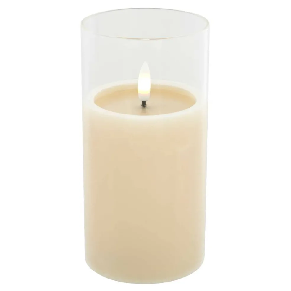 3" x 6" LED Glass Wax Flickering Candle by Ashland®