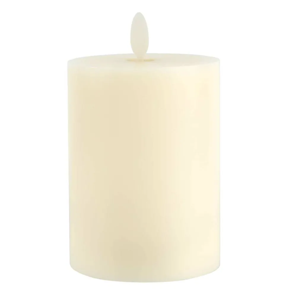 3" x 4" LED Wax Pillar Candle with Moving Flame by Ashland®