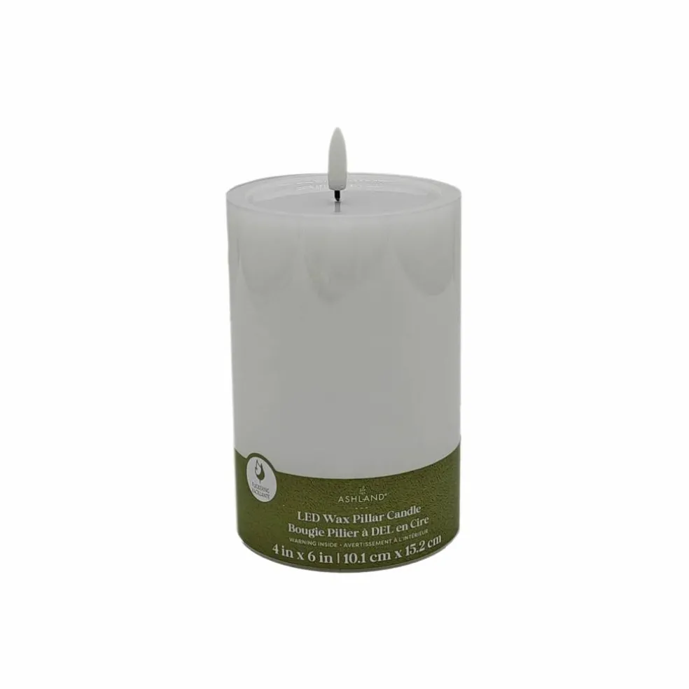 4" x 6" LED Wax Pillar Flickering Candle by Ashland®